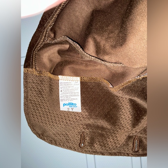 Pollito Kids Brown Boys Velvet textured Blazer size 2T lined - Picture 8 of 8